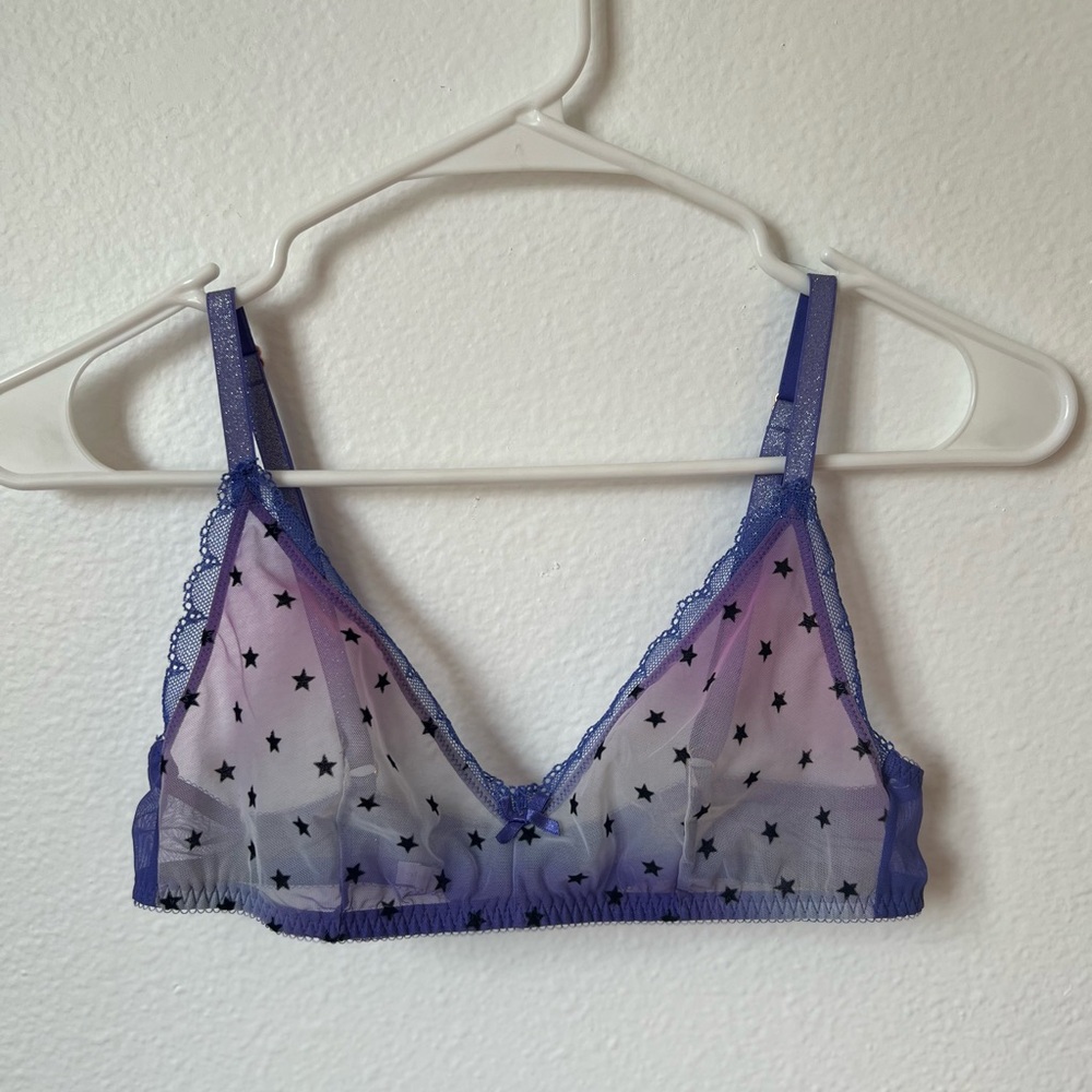Savage X Fenty Rare Metallic Stars Bralette Size S